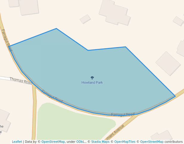 walking in Howland Park map in Swampscott