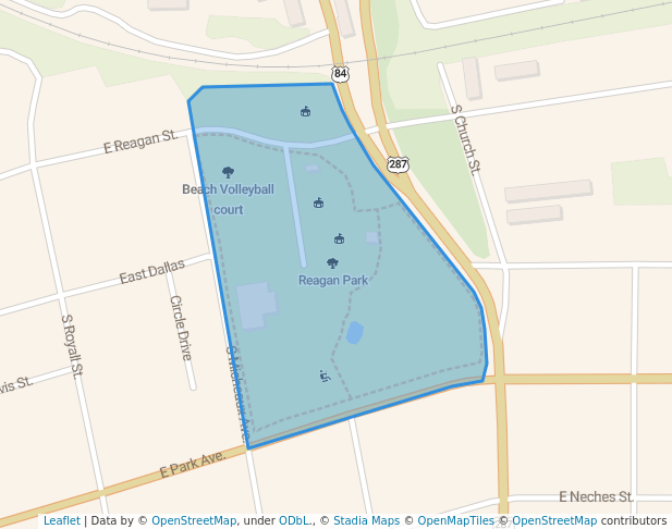 walking in Reagan Park map in Palestine
