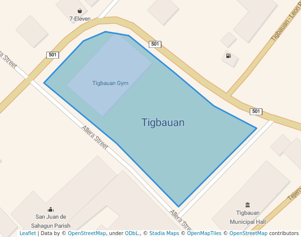 walking in Tigbauan Plaza map in Tigbauan