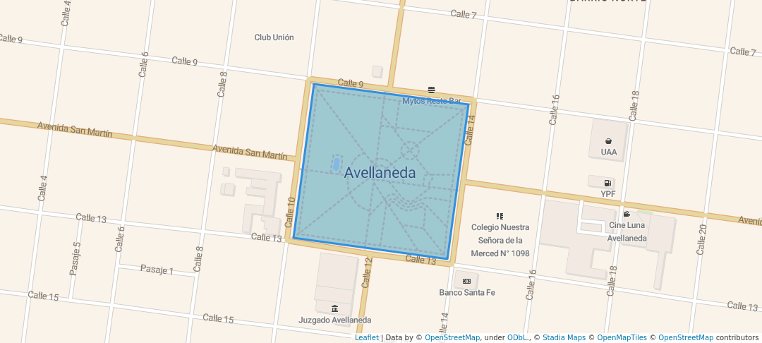 walking in Plaza 9 de Julio map in Avellaneda