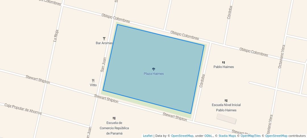 walking in Plaza Haimes map in Concepción