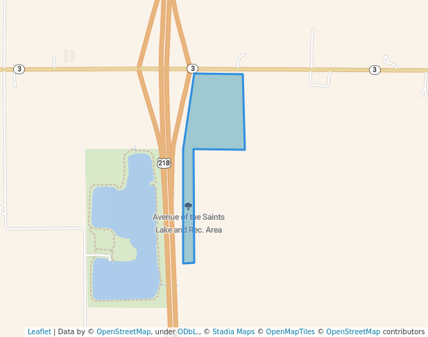 walking in Avenue of the Saints Lake and Rec. Area map in Waverly