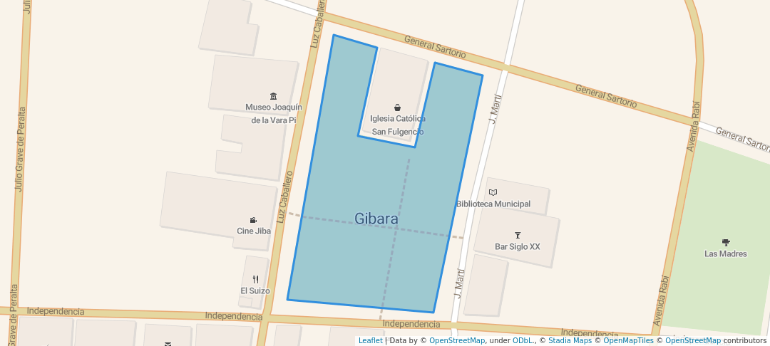 walking in Calixto García map in Gibara