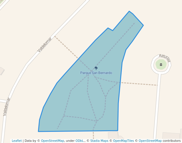 walking in Parque San Bernardo map in Pueblo Libre