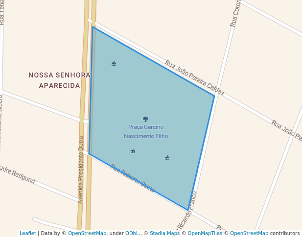 walking in Praça Gercino Nascimento Filho map in Boa Vista