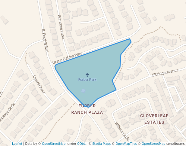 walking in Furber Park map in Cloverdale