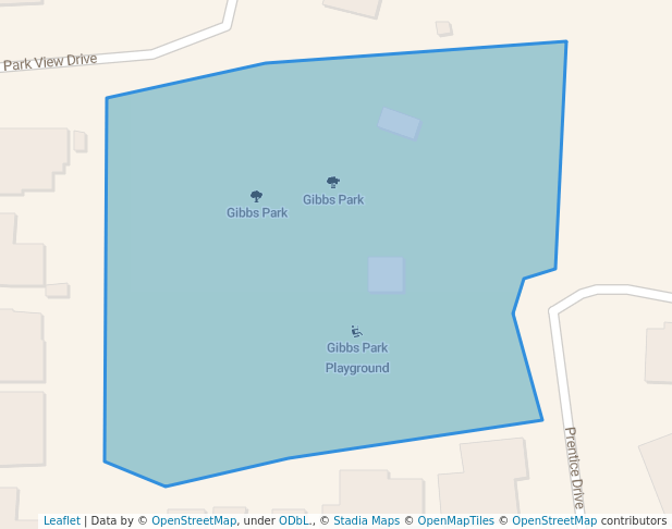 walking in Gibbs Park map in Healdsburg