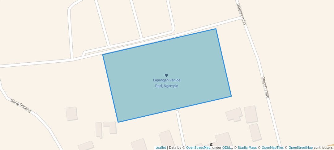 walking in Lapangan Van de Paal, Ngampin map in Ambarawa