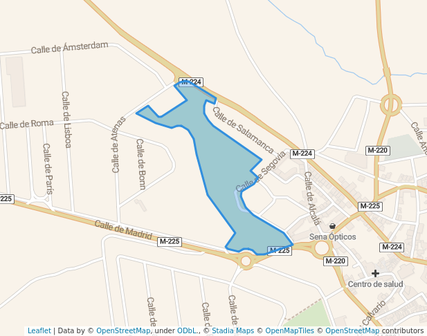 walking in Parque de Los Vallejos map in Torres de la Alameda