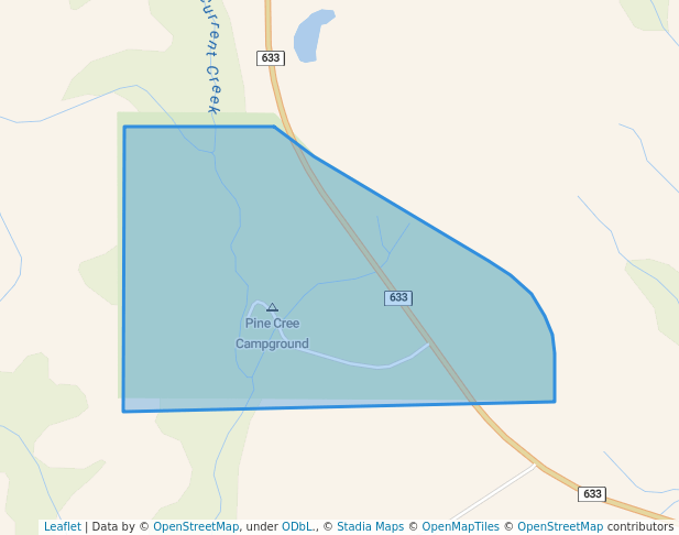 walking in Pine Cree Regional Park map in Eastend