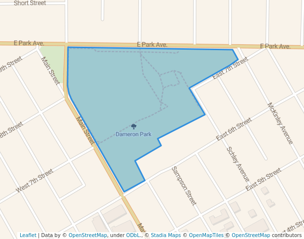 walking in Dameron Park map in Hereford