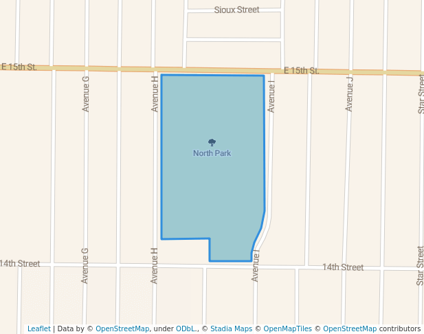 walking in North Park map in Hereford