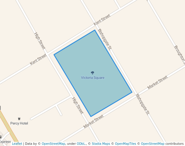 walking in Victoria Square map in Singleton