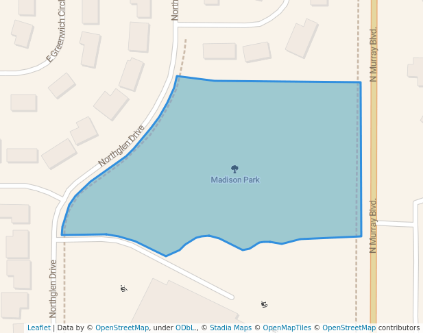 Madison Park in Colorado Springs | Map and Routes