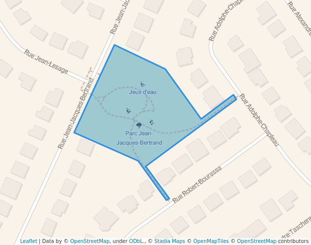 walking in Parc Jean-Jacques-Bertrand map in Vaudreuil-Dorion