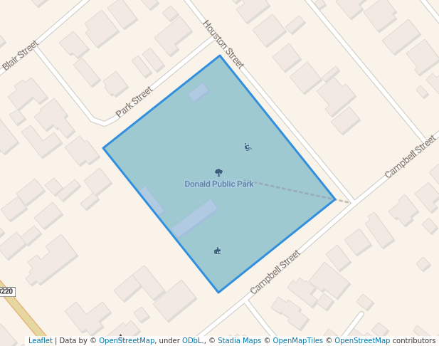 Donald Public Park in Donald | Map and Routes