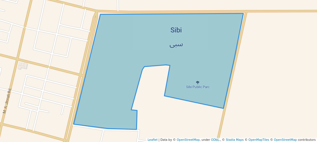walking in Sibi Public Parc map in Sibi