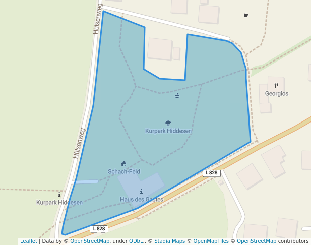 walking in Kurpark Hiddesen map in Detmold