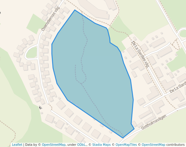 walking in Engelska parken map in Gustavsberg