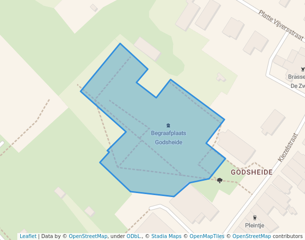 walking in Begraafplaats Godsheide map in Hasselt