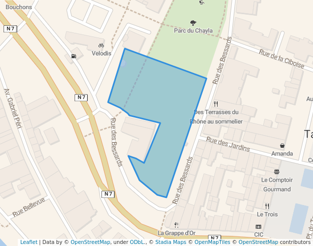 walking in Square Fellbach map in Tain-l'Hermitage