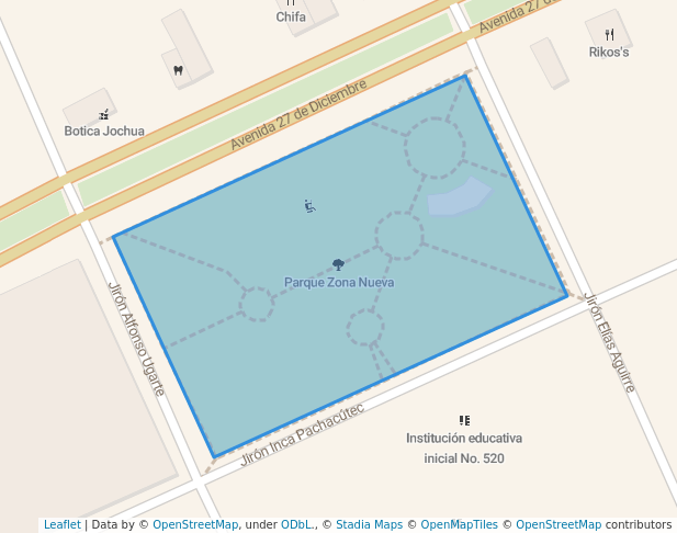 walking in Parque Zona Nueva map in Villa María del Triunfo