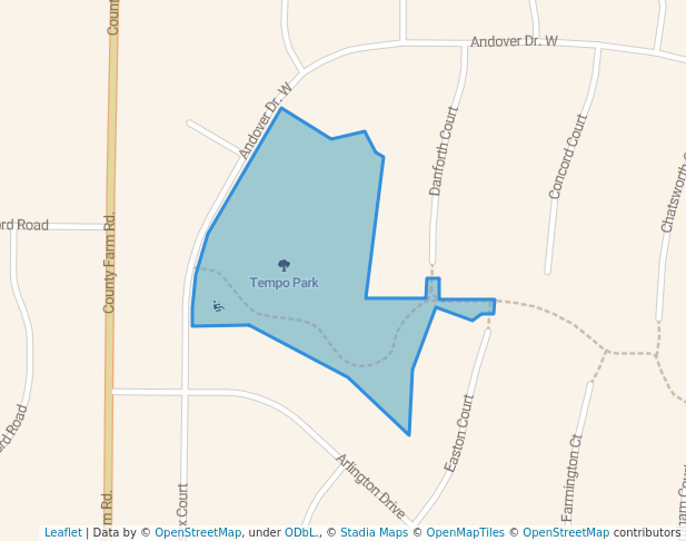 walking in Tempo Park map in Hanover Park