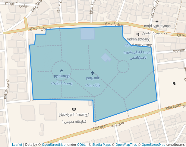 walking in پارک ملت map in Marivan