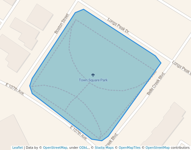 walking in Town Square Park map in Henderson