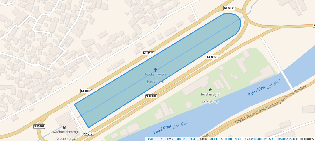 walking in Park e Nawroz map in Kabol
