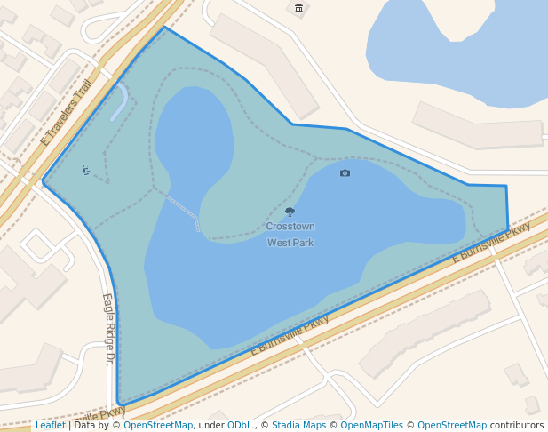 walking in Crosstown West Park map in Burnsville