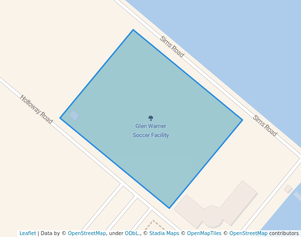 walking in Glen Warner Soccer Facility map in Annapolis