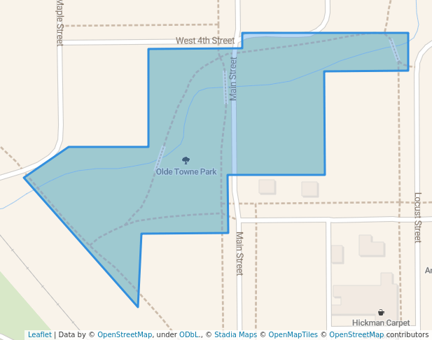 walking in Olde Towne Park map in Firth