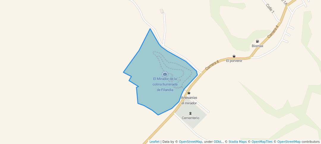 walking in El Mirador de la colina Iluminada de Finladia map in Filandia