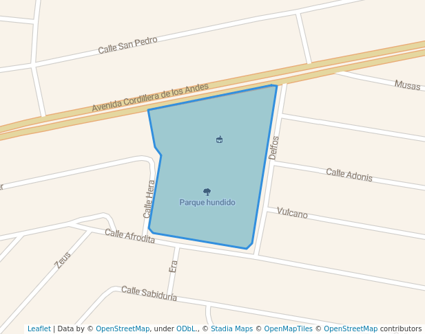 walking in Parque hundido map in San Nicolás de los Garza