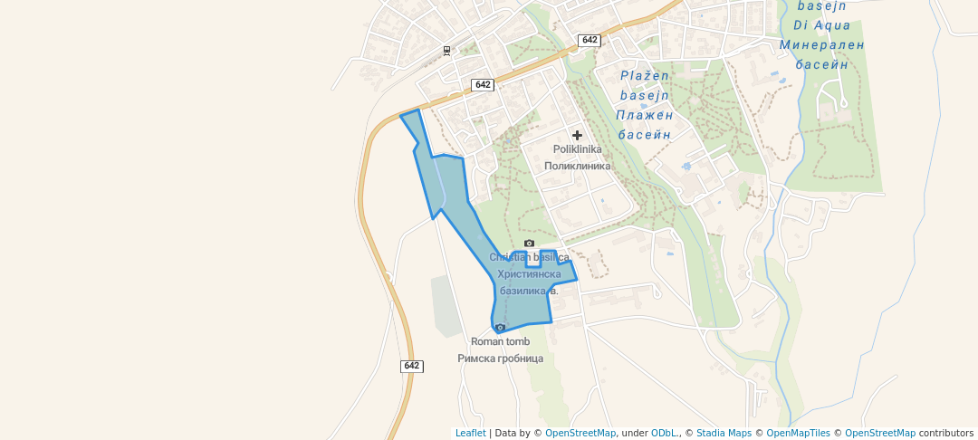 walking in Momina Salza Park map in Hisarya
