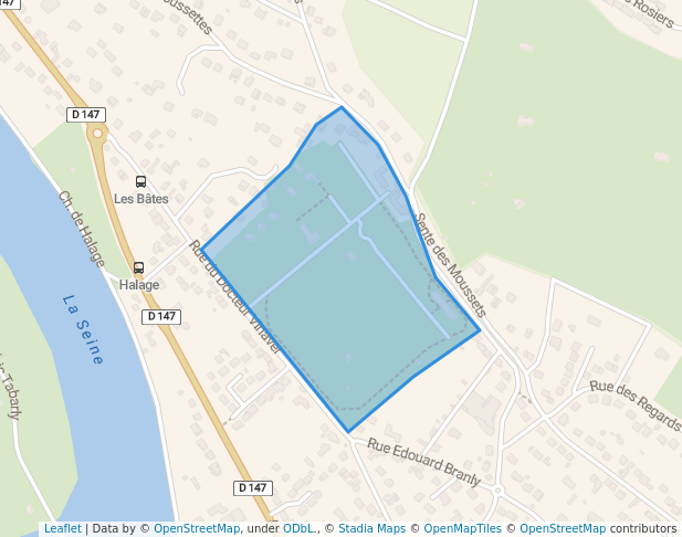 walking in Château des Moussets map in Limay