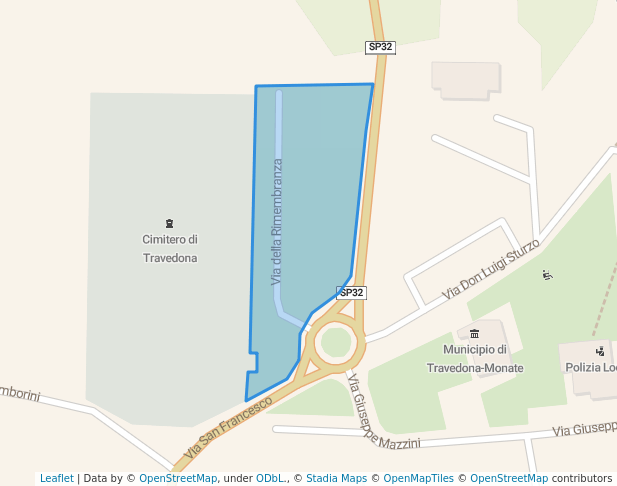 walking in parco Ragazzi del '99 map in Travedona Monate