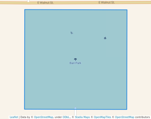 walking in Barr Park map in Jacksonville