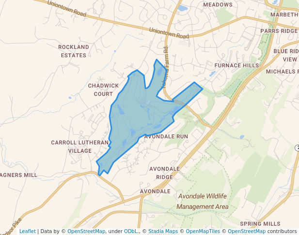 Former Wakefield Valley Golf Course in Westminster Map and Routes Former Wakefield Valley Golf Course in Westminster Map and Routes
