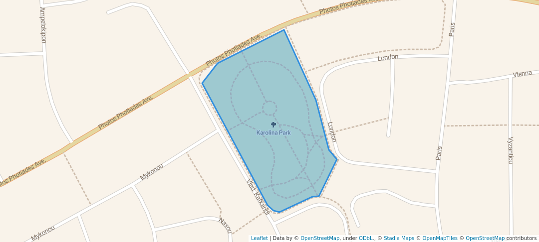 walking in Karolina Park map in Dali