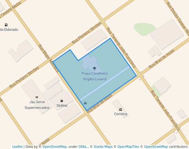 Praça Cavalheiro Virgílio Lunardi in Botucatu | Map and Routes