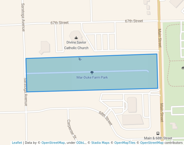 walking in Mar-Duke Farm Park map in Downers Grove