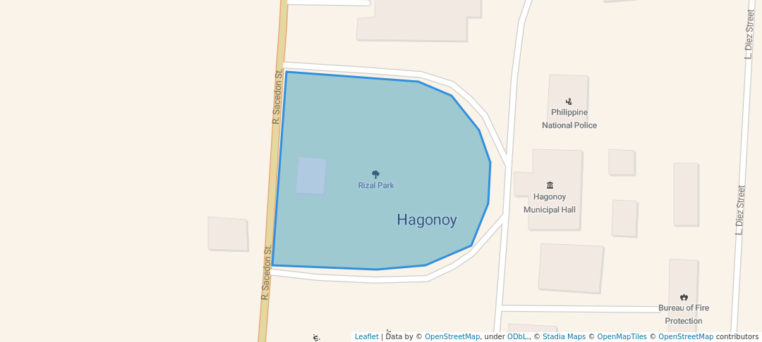 walking in Rizal Park map in Hagonoy