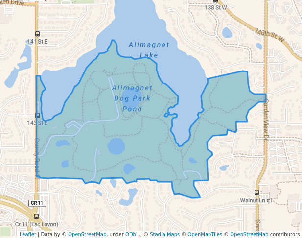 walking in Alimagnet Park map in Burnsville
