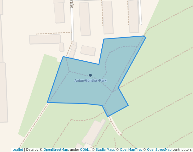 walking in Anton-Günther-Park map in Dresden