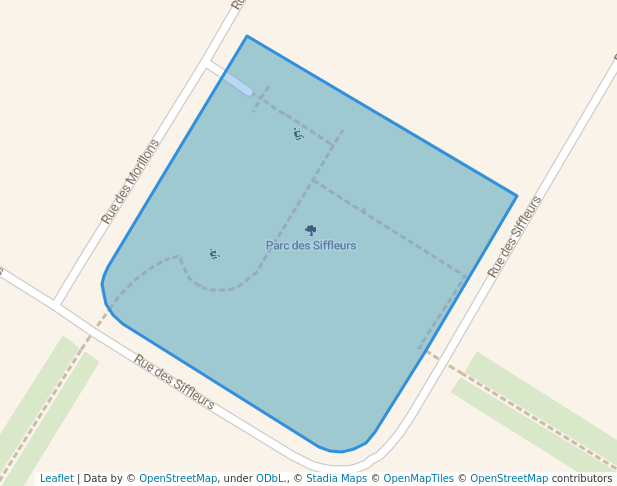 walking in Parc des Siffleurs map in Vaudreuil-Dorion