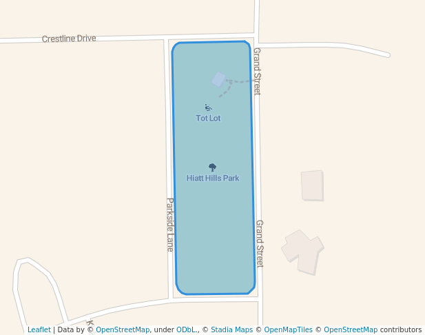 walking in Hiatt Hills Park map in Winfield