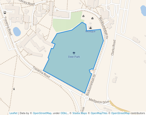 walking in Deer Park map in Armidale