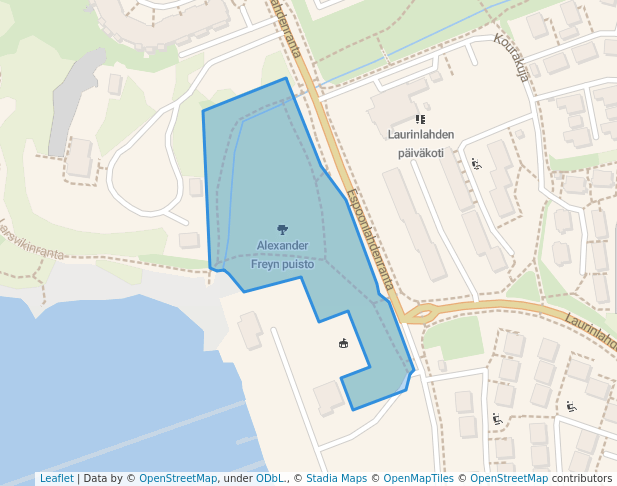 Alexander Freyn puisto in Esbo | Map and Routes